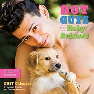 Click to get Hot Guys and Baby Animals Calendar 2017
